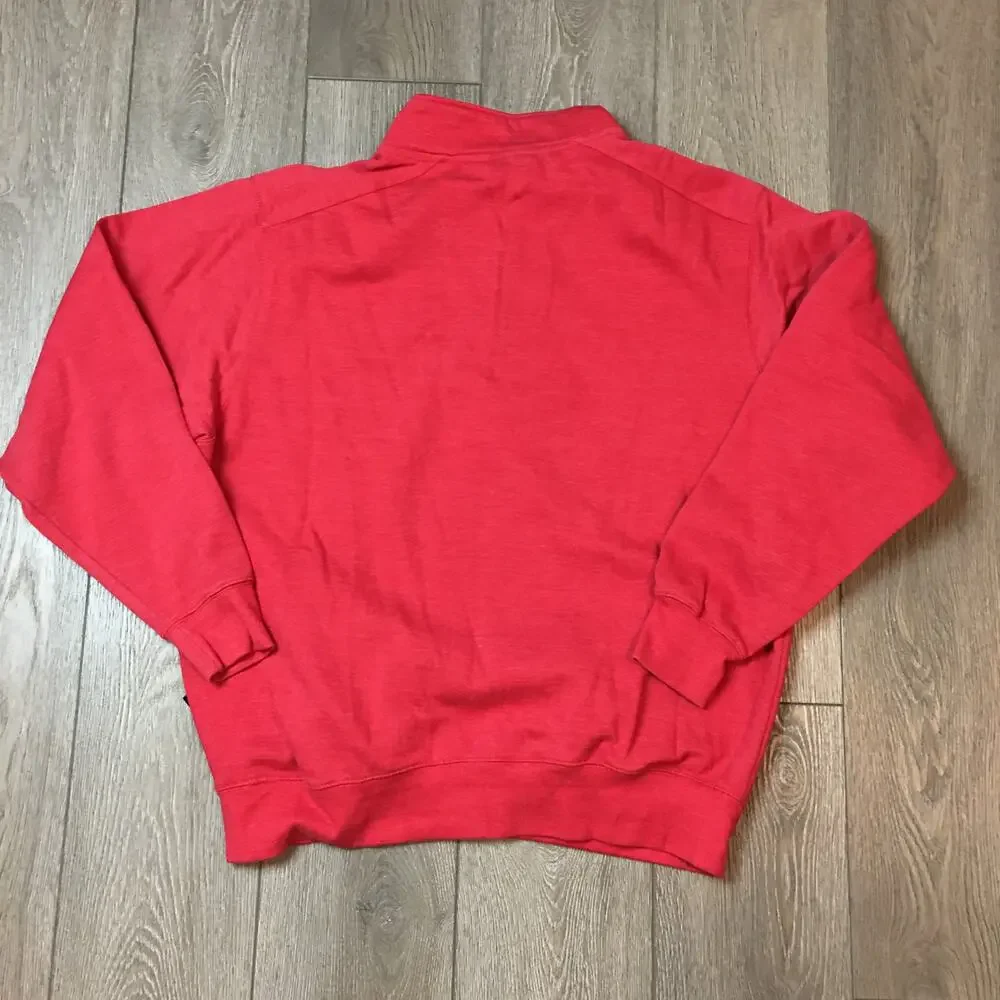 Neoga 1/4 Zip Up Sweatshirt Red Long Sleeve Sizes XL